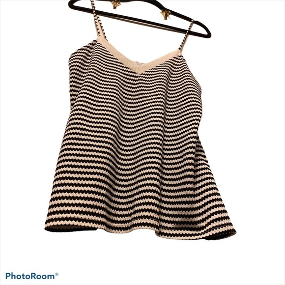 Zara white black print  tank Top - Picture 1 of 13